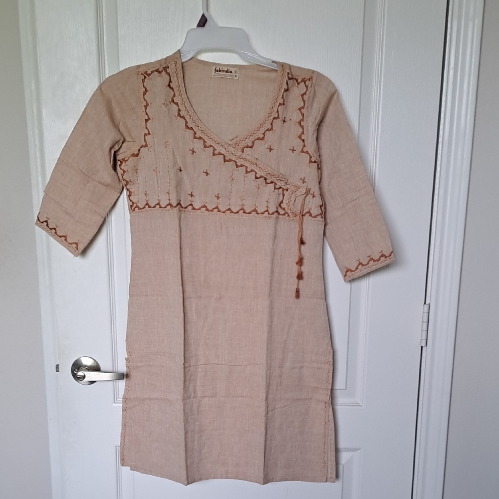 Fabindia Tan Cotton Tunic